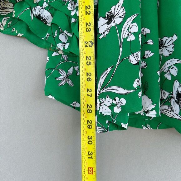 5 for $45 Cato Wrap blouse shirt women’s size 26 - 28 Floral Green - Picture 5 of 7